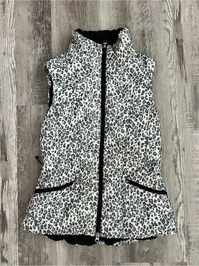 Leopard Print Vest - White/Black